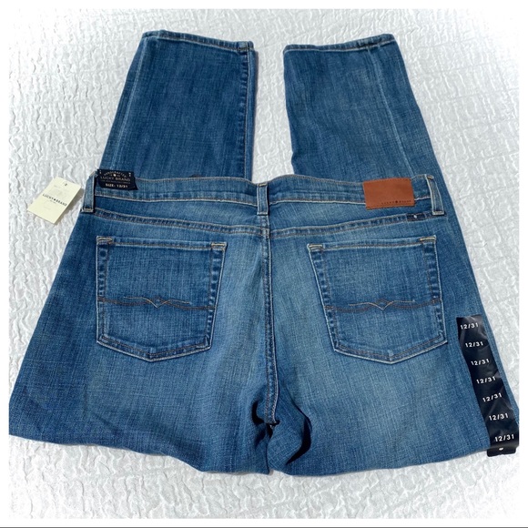 🎉HP🎊 NWT🍀LUCKY BRAND “Sienna Slim”Boyfriend BoHo Chic Ankle Jeans 31” Sz 12 - Picture 5 of 16
